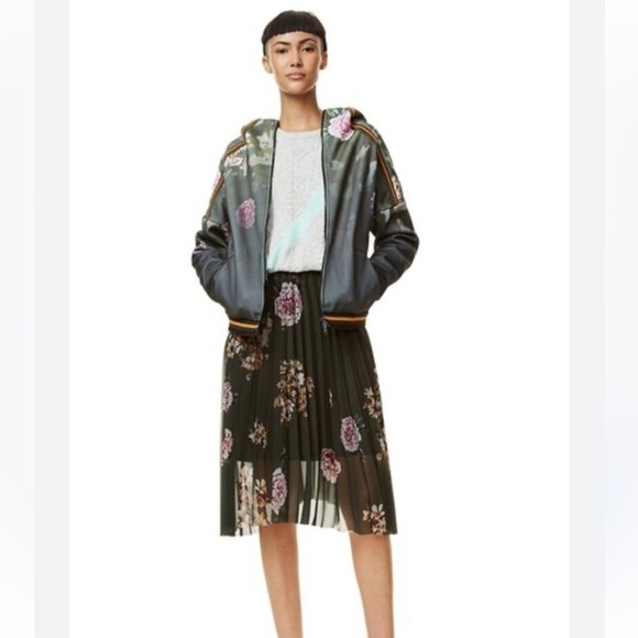 Desigual Angee Floral Hooded Zip Up Sweatshirt Sz XS - Picture 3 of 12